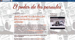 Desktop Screenshot of elpoderdelesparaules.blogspot.com