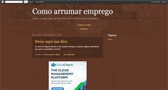 Desktop Screenshot of comoarrumaremprego.blogspot.com
