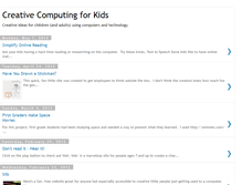 Tablet Screenshot of creativecomputingforkids.blogspot.com