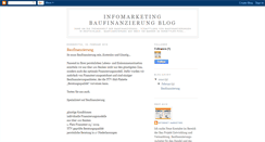 Desktop Screenshot of infomarketingbaufinanzierung.blogspot.com