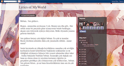Desktop Screenshot of lyricsofmyworld.blogspot.com