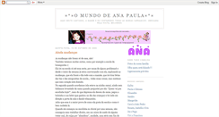 Desktop Screenshot of omundodeanapaula.blogspot.com