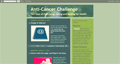 Desktop Screenshot of anticancerchallenge.blogspot.com