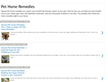 Tablet Screenshot of pet-home-remedies.blogspot.com