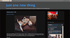 Desktop Screenshot of justonenewthing.blogspot.com