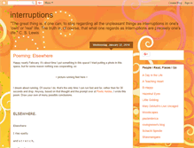 Tablet Screenshot of lifesinterruptions.blogspot.com