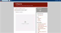 Desktop Screenshot of critiquenos.blogspot.com