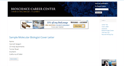 Desktop Screenshot of biotechnologycareers.blogspot.com