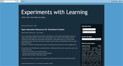 Desktop Screenshot of learningexperiments.blogspot.com