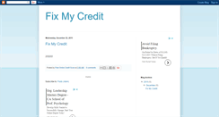 Desktop Screenshot of myfixcredit.blogspot.com