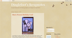 Desktop Screenshot of dinglefootsscrapnotes.blogspot.com