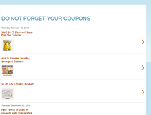 Tablet Screenshot of donotforgetyourcoupons.blogspot.com