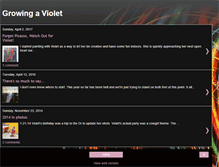 Tablet Screenshot of growingaviolet.blogspot.com