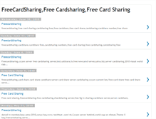 Tablet Screenshot of ffreecardsharing.blogspot.com