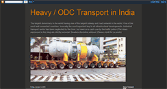 Desktop Screenshot of heavytransportindia.blogspot.com
