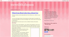 Desktop Screenshot of meredithdupass.blogspot.com