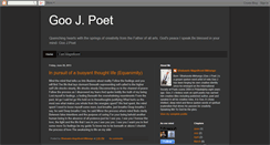 Desktop Screenshot of goojpoet.blogspot.com