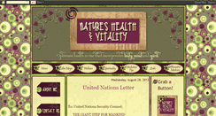 Desktop Screenshot of natureshealthandvitality.blogspot.com