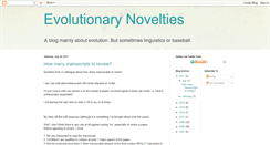 Desktop Screenshot of evolutionarynovelty.blogspot.com