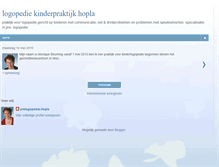 Tablet Screenshot of logopediekinderpraktijkhopla.blogspot.com