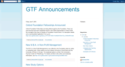 Desktop Screenshot of gtfannouncements.blogspot.com