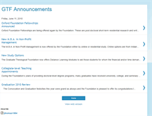 Tablet Screenshot of gtfannouncements.blogspot.com