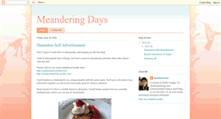 Desktop Screenshot of meanderingdays.blogspot.com