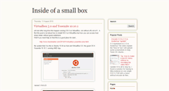 Desktop Screenshot of insideofasmallbox.blogspot.com