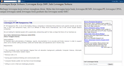 Desktop Screenshot of lowongankerjaterbaruku.blogspot.com
