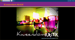 Desktop Screenshot of kweendomkritik.blogspot.com