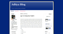 Desktop Screenshot of aditya-anwar.blogspot.com