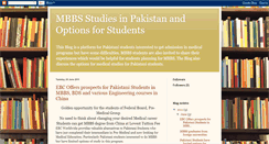 Desktop Screenshot of mbbs-in-pakistan.blogspot.com