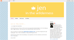 Desktop Screenshot of jeninthewilderness.blogspot.com