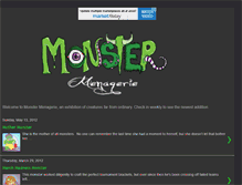 Tablet Screenshot of monstermenagerie.blogspot.com