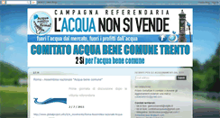 Desktop Screenshot of acquabenecomunetrento.blogspot.com