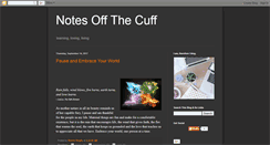 Desktop Screenshot of notesoffthecuff.blogspot.com