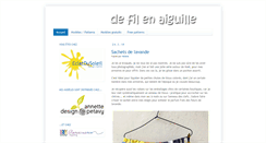 Desktop Screenshot of de-fil-en-aiguille.blogspot.com
