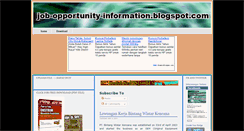 Desktop Screenshot of job-opportunity-information.blogspot.com