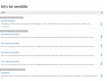 Tablet Screenshot of letsbesensible.blogspot.com
