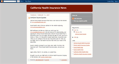 Desktop Screenshot of californiahealthinsurancenews.blogspot.com