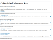 Tablet Screenshot of californiahealthinsurancenews.blogspot.com