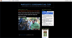Desktop Screenshot of bartlettsscreenwritingtips.blogspot.com