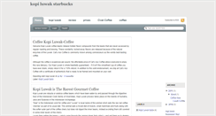 Desktop Screenshot of kopiluwakstarbucks.blogspot.com