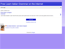 Tablet Screenshot of italiangrammarforenglish.blogspot.com