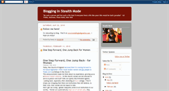 Desktop Screenshot of blogginginstealthmode.blogspot.com