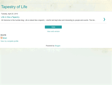 Tablet Screenshot of life-tapestry.blogspot.com