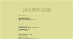 Desktop Screenshot of finance-company-nepal.blogspot.com