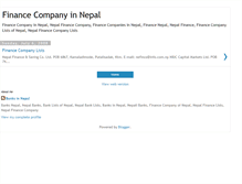 Tablet Screenshot of finance-company-nepal.blogspot.com