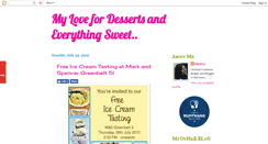 Desktop Screenshot of mylovefordesserts.blogspot.com