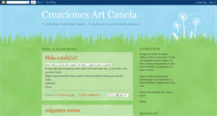 Desktop Screenshot of creacionesartcanela.blogspot.com